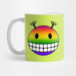 Rainbow Alien Smiley Face Mug